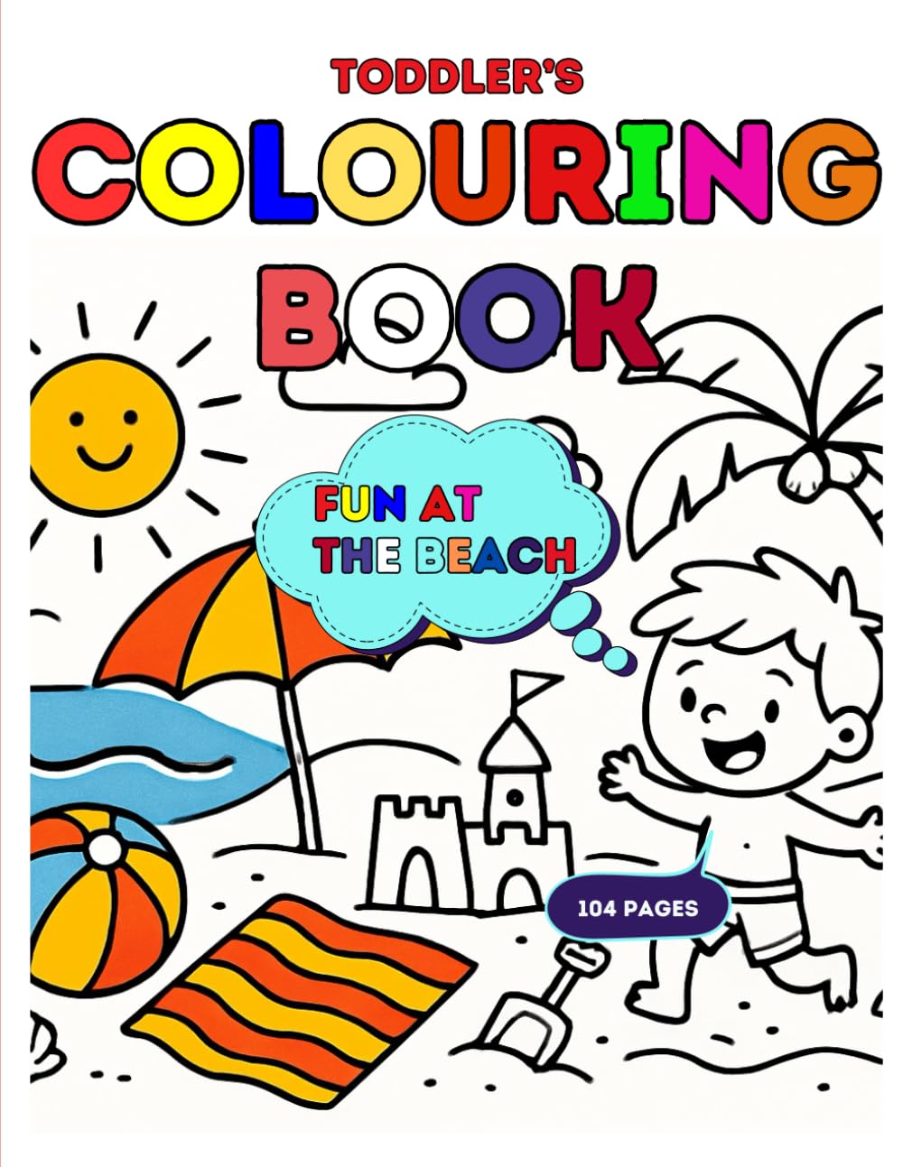 fun at the beach: toddler's colouring book (Fun with Twin Toys UK)