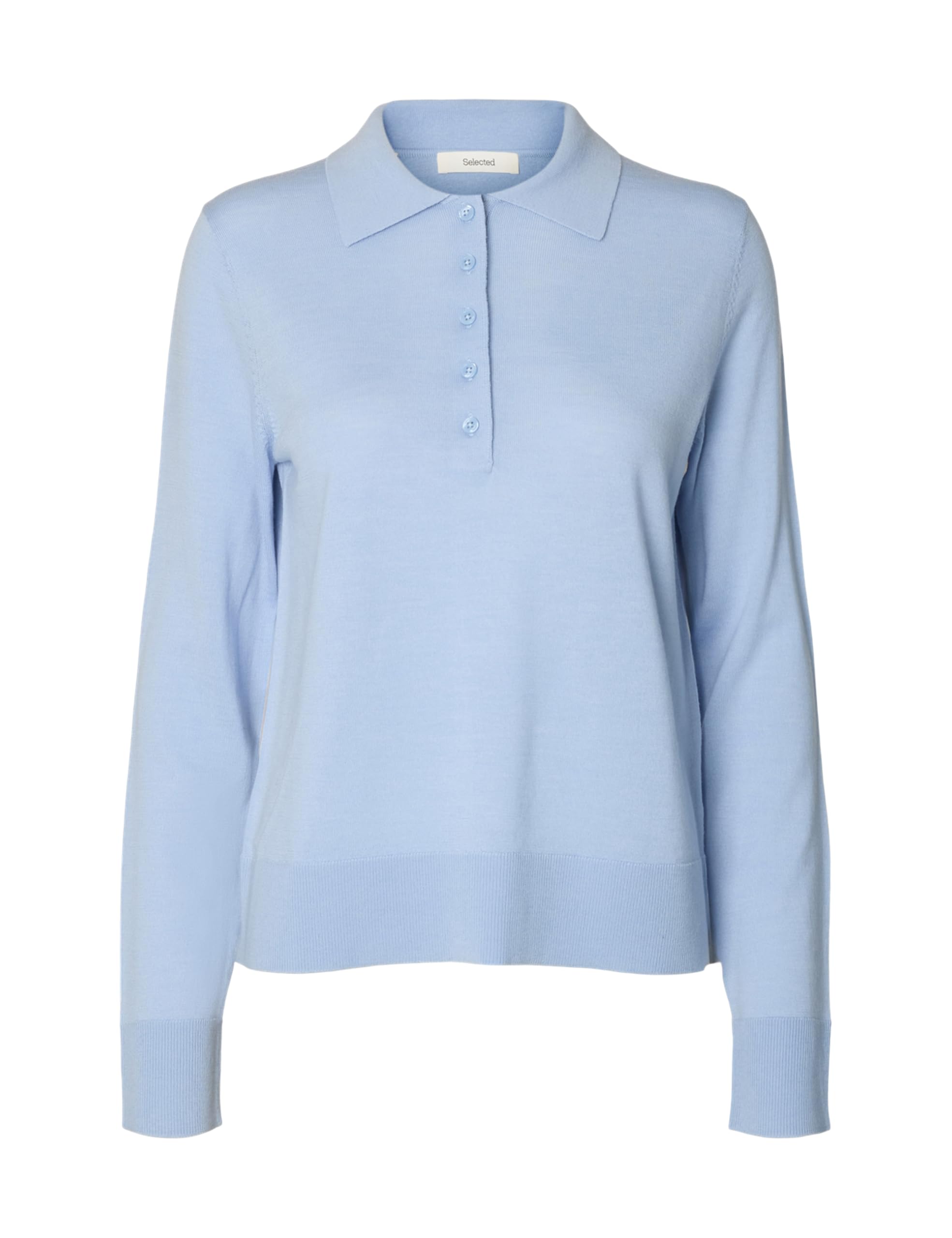 Slfthea LS Knit Merino Collar Neck Noos Donna