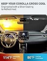 Vista 116 de Proadsy Parasol para parabrisas actualizado 2026, ajuste personalizado, Lexus NX 2022-2025 2026, 4 capas, plegable, protector de parasol frontal que