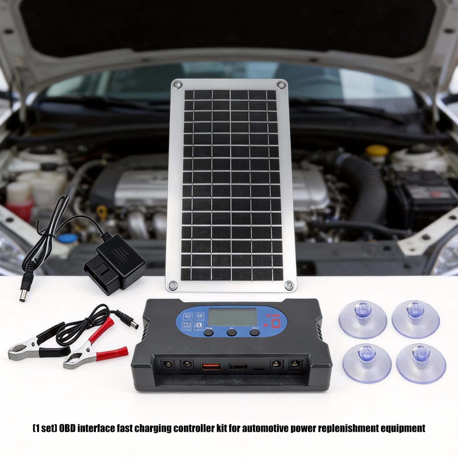 Alimentatore solare per auto da 20 W con uscita 10A e temperatura elevata per batterie agli acidi da 12 V Smart Car Battery Device