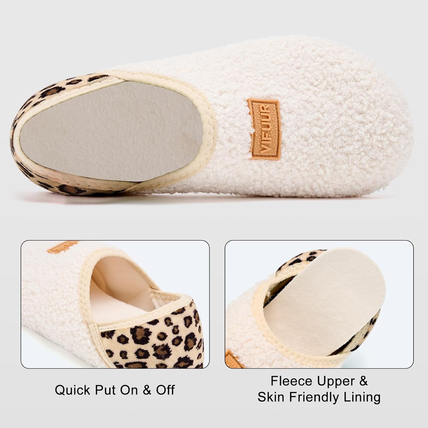 VIFUUR House Slippers for Women Men Slip on Indoor Barefoot Slipper Socks Fuzzy Cozy Sock Shoes for Home Bedroom Travel - Image 3