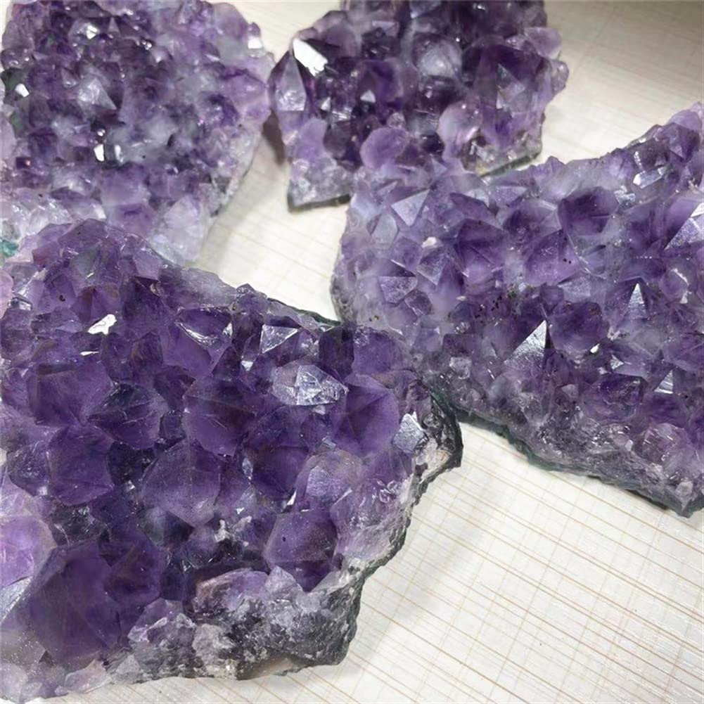 Racimo de geoda de Amatista Natural, Piedras de Cuarzo púrpura, geoda de Cristal, racimo de Amatista for decoración del hogar, Cristal decoración hogareña(Size:200-300g)