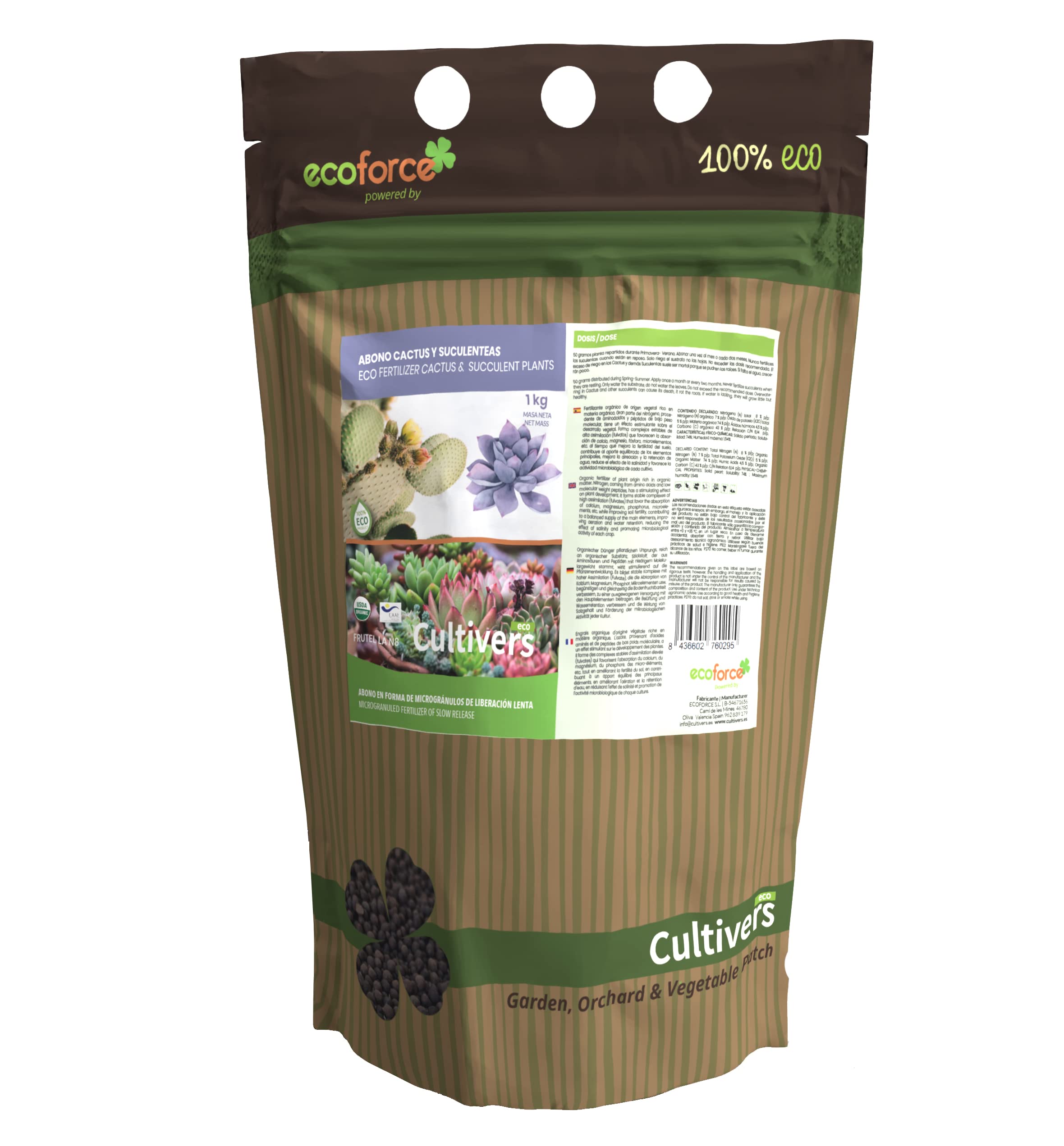 CULTIVERS Bio-Dnger fr Kakteen, Sukkulenten und Fettpflanzen 1 kg   veganes, 100% organisches Langzeit-Granulat : Amazon.de: Garten