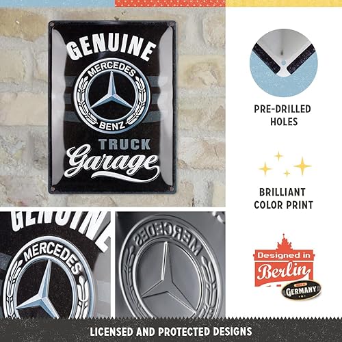 Miniatura 3 de Nostalgic-Art Letrero vintage Daimler Truck de 11.8 x 15.7 in, idea de regalo para accesorios de coche, diseño retro de metal