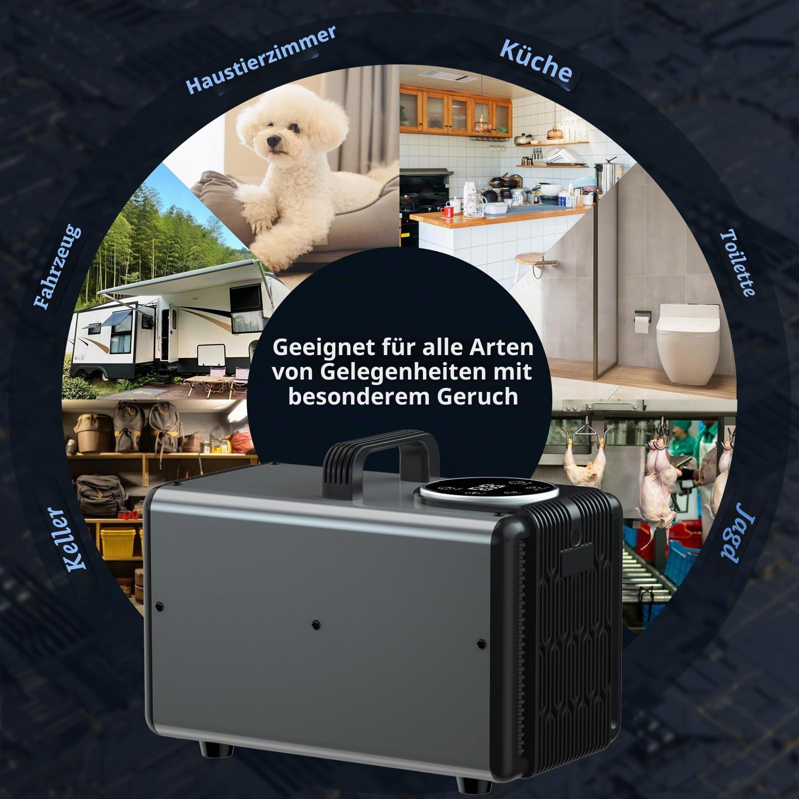 NiwNiw UltraMAX Ozongenerator & Negative-Ionentlüfter 2-in-1 mit Timer, Geruchsentfernung für Auto, Rauch, Haustiere, Zuhause, Wohnmobile, Keller, Küche