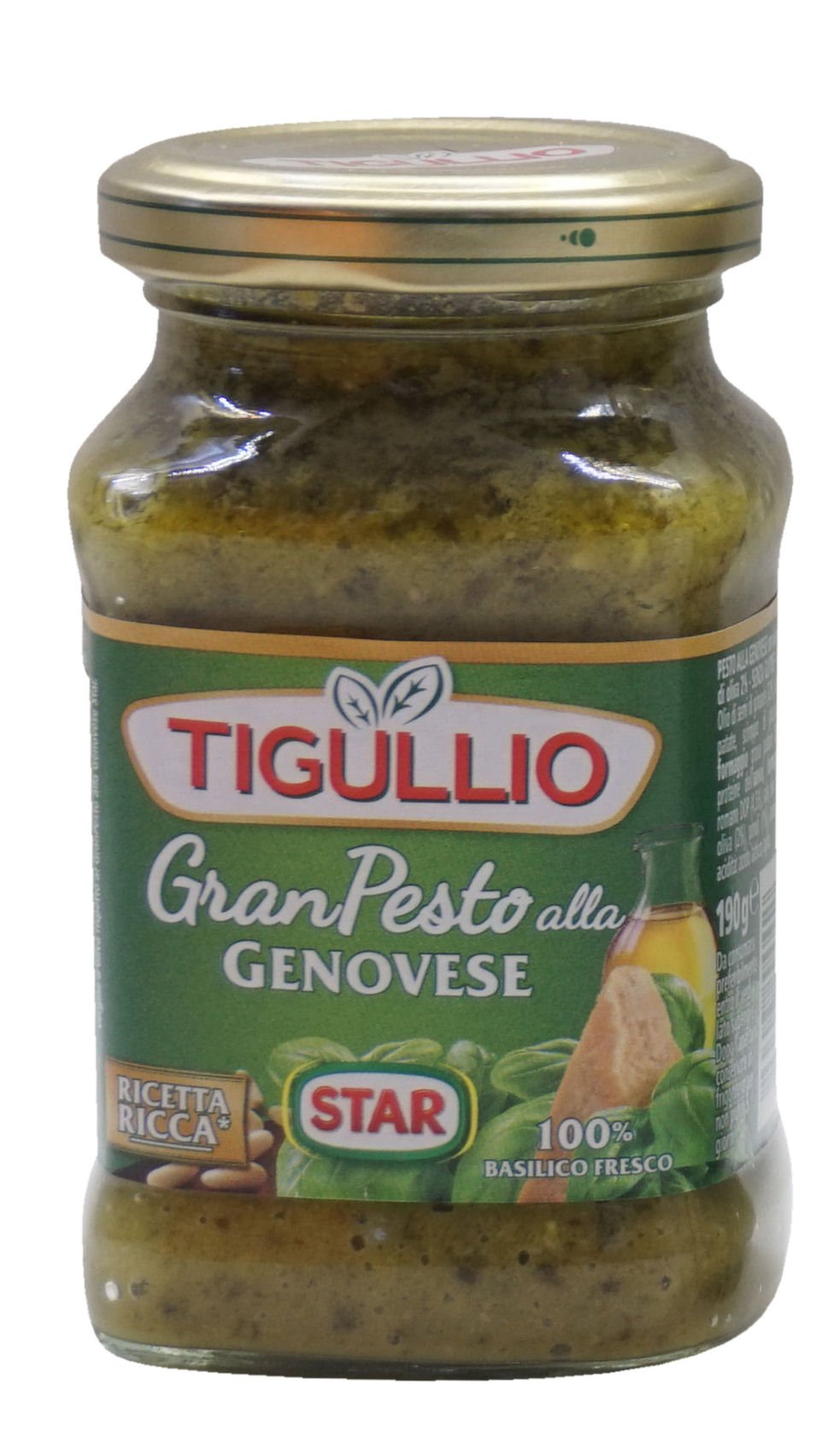 Tigullio: Gran Pesto alla Genovese Pesto Genovese - Paquetes de 190 ml (paquete de 4)