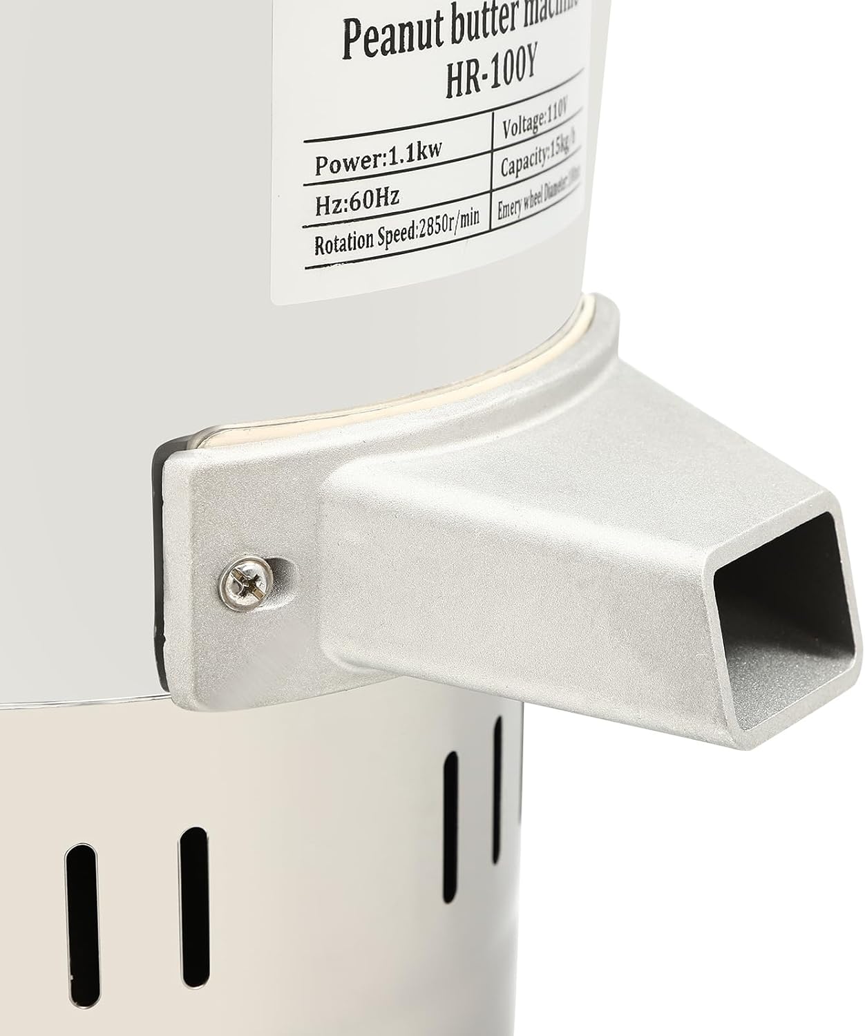 Peanut Butter Maker Machine, 1100W 110V Electric Grain Grinder Peanut Butter Maker Commercial Peanut Sesame Grinding Machine for Grinding Rice, Peanuts, Almonds, Sesame Seeds 33 lbs/hour