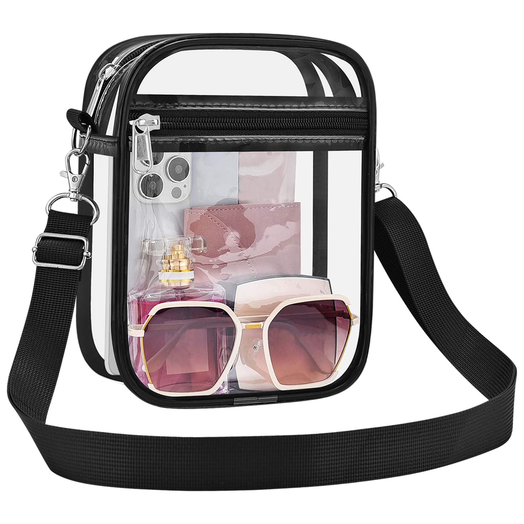 Clear Bag Stadium Approved Clear Purse for Women Clear Crossbody Bag for Stadium Events Concerts Festivals