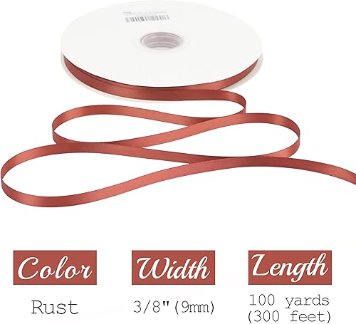 Vista 506 de MEEDEE Orange Satin Ribbon - 1.5 inch Double Faced Satin Ribbon, 50 Yards - Neon Tangerine - For Christmas, Thanksgiving, Halloween, Weddings