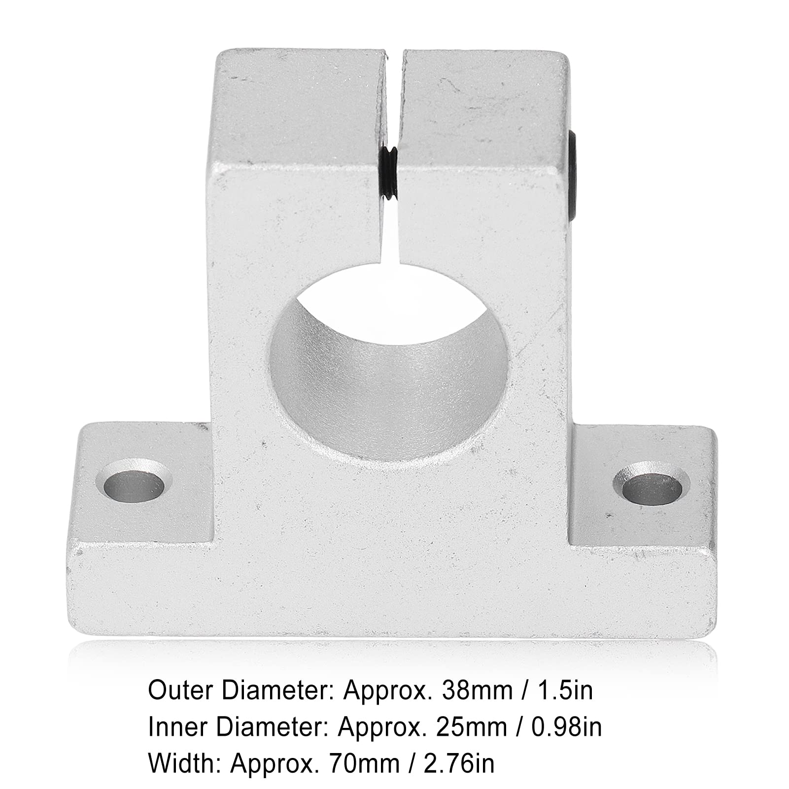 Coavoo 2Pcs Linear Motion Rod Straight Round Shaft 25mm X 420mm