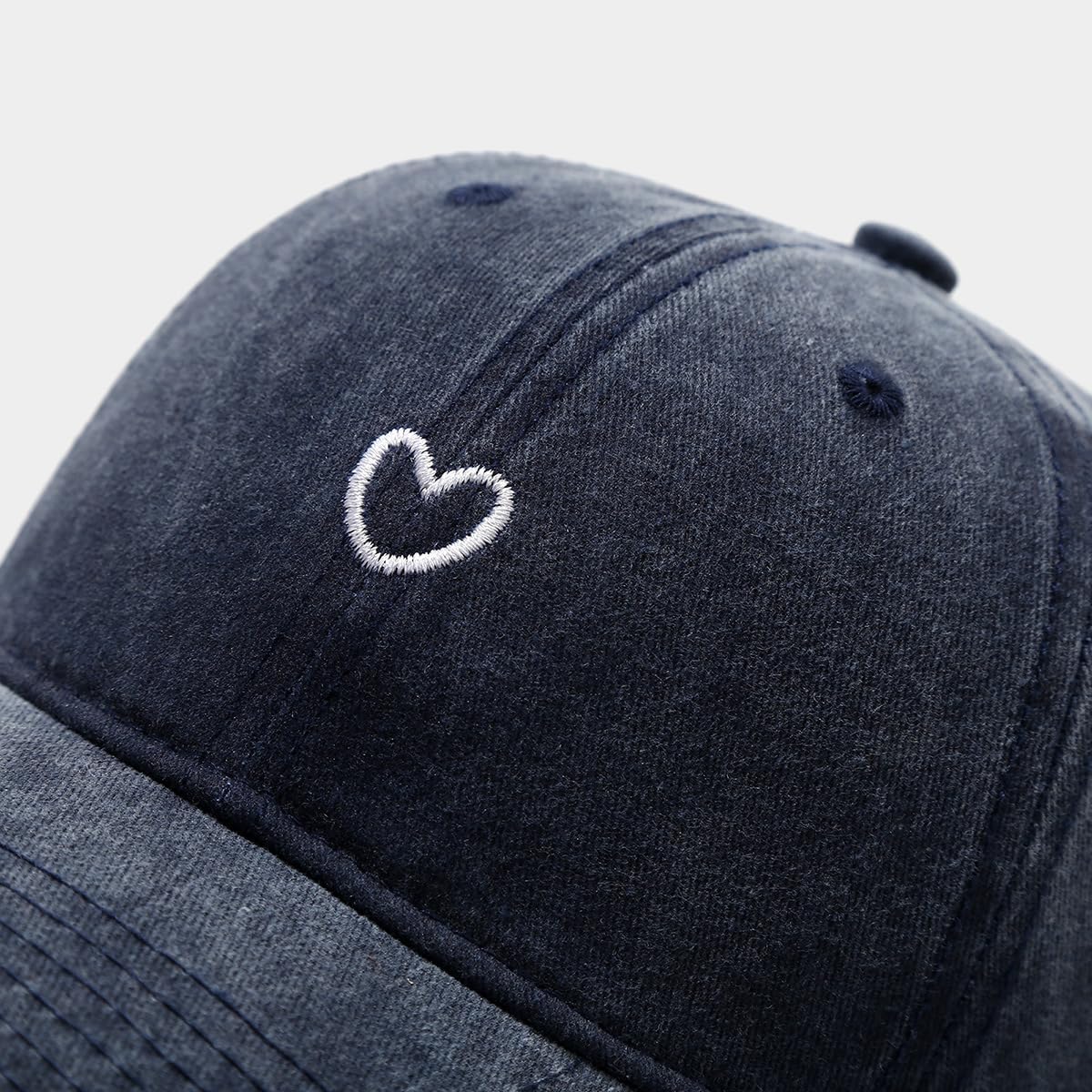 Embroidered Baseball Cap for Man Unisex Vintage Twill Adjustable Dad Hat Cute Love Hear Cotton Ladies Hat image 3