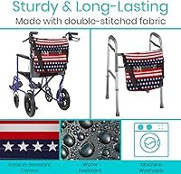 Vista 5 de Vive Bolsa XL para silla de ruedas, impermeable, resistente a los arañazos, doble costura, lavable a máquina, accesorio para adultos, personas