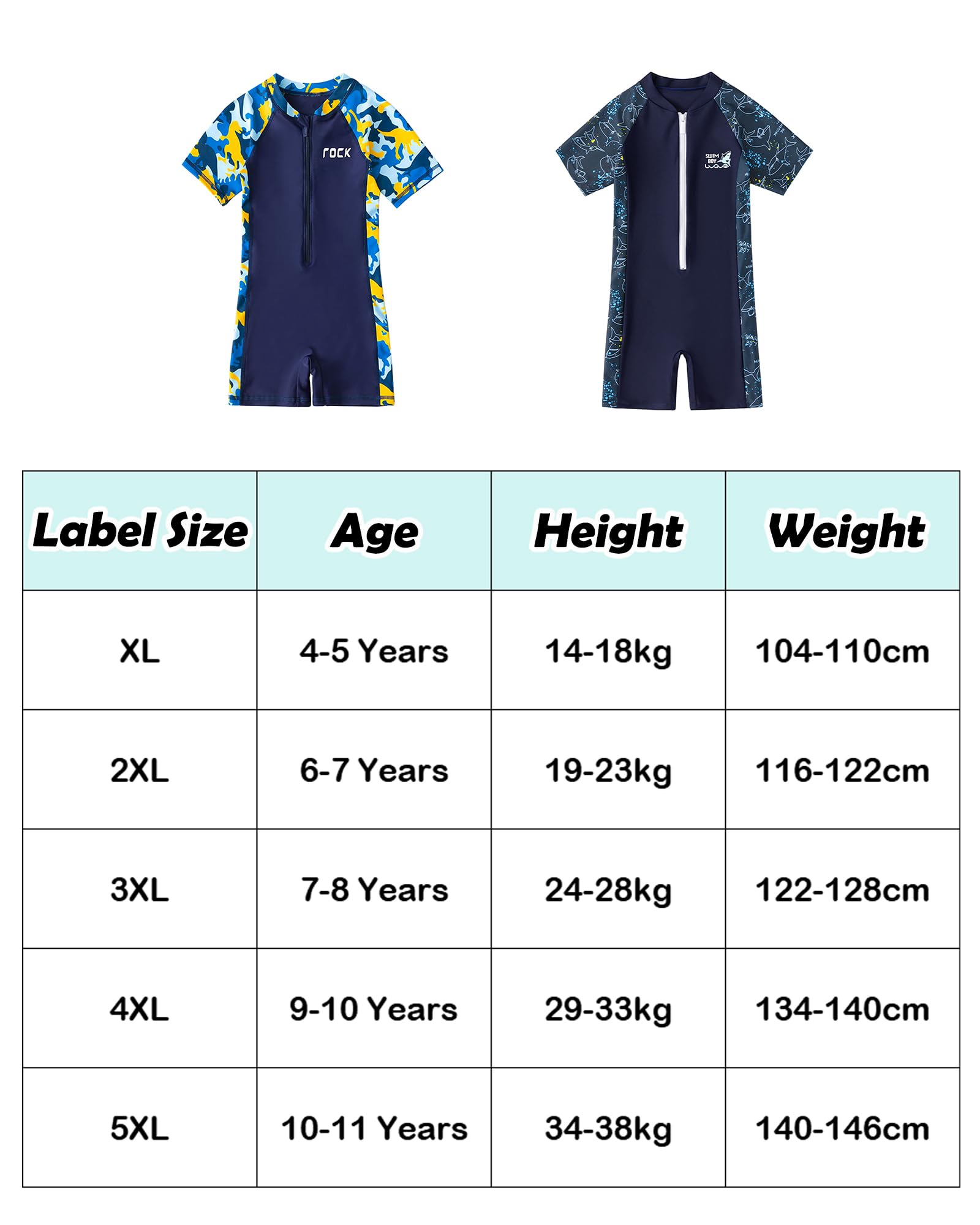 Bañador Niño, Traje de Baño Niño 1 Piezas, Bañador Natacion (FR/ES, Edad, 10 años, 11 años, Regular, Azul Oscuro, Tiburón)