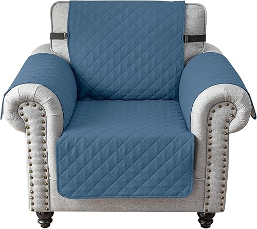 Vista 58 de MIFXIN Funda reversible para sofá, impermeable, antideslizante, lavable, con correa elástica, protector de muebles para mascotas, perros y niños