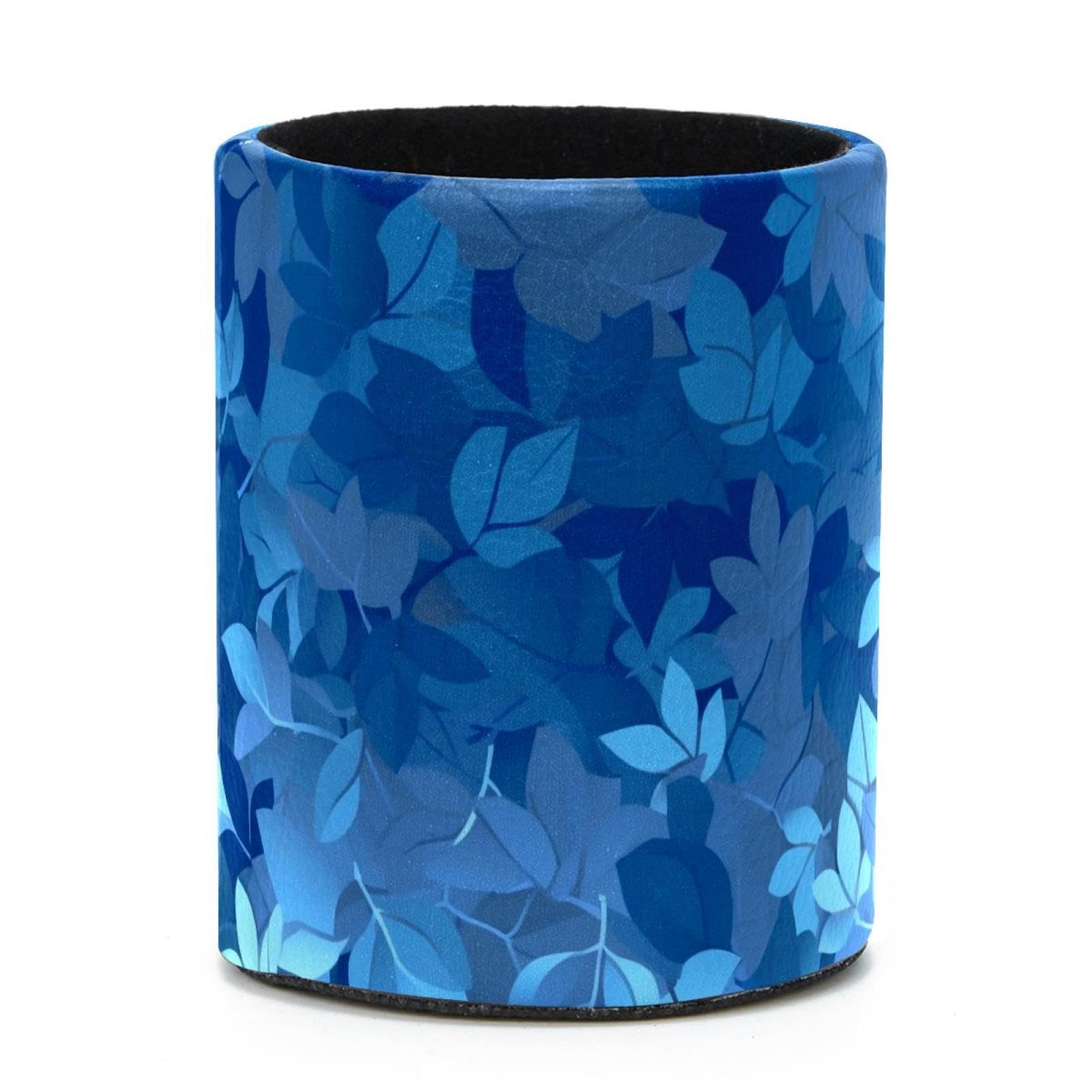 VAPOKF Round Pencil Holders for Desk, Artistic Leaves Pen Holders Pen Pot Makeup Brushes Storage Desktop Stationery Supplies Organiser for Home Office