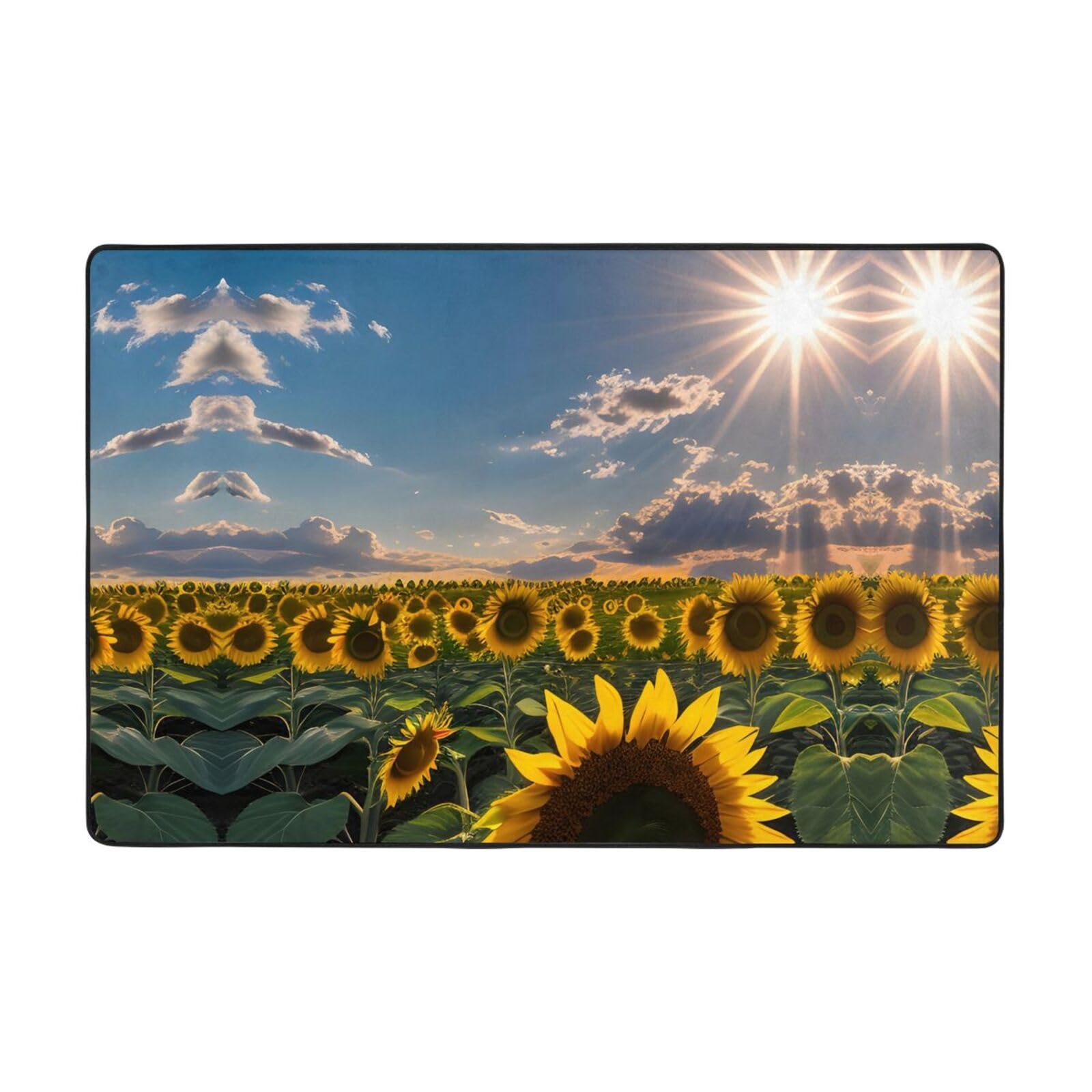 Tapis imprimé tournesol lumière du soleil pour créer un cocon douillet à la maison