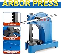 Vista 6 de Prensa de eje de 1 tonelada de alta resistencia, prensa de eje manual, altura máxima de 5.5 pulgadas, prensa de escritorio de hierro fundido