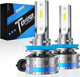 Termitor Fahren H11/H8/H16 LED Fog Light Bulbs, 10000LM 6500K Cool White Super Bright, LED Fog Lamps Replacement or DRL 500% Brighter than Halogen, Long Lifespan Non- polarity, Pack of 2