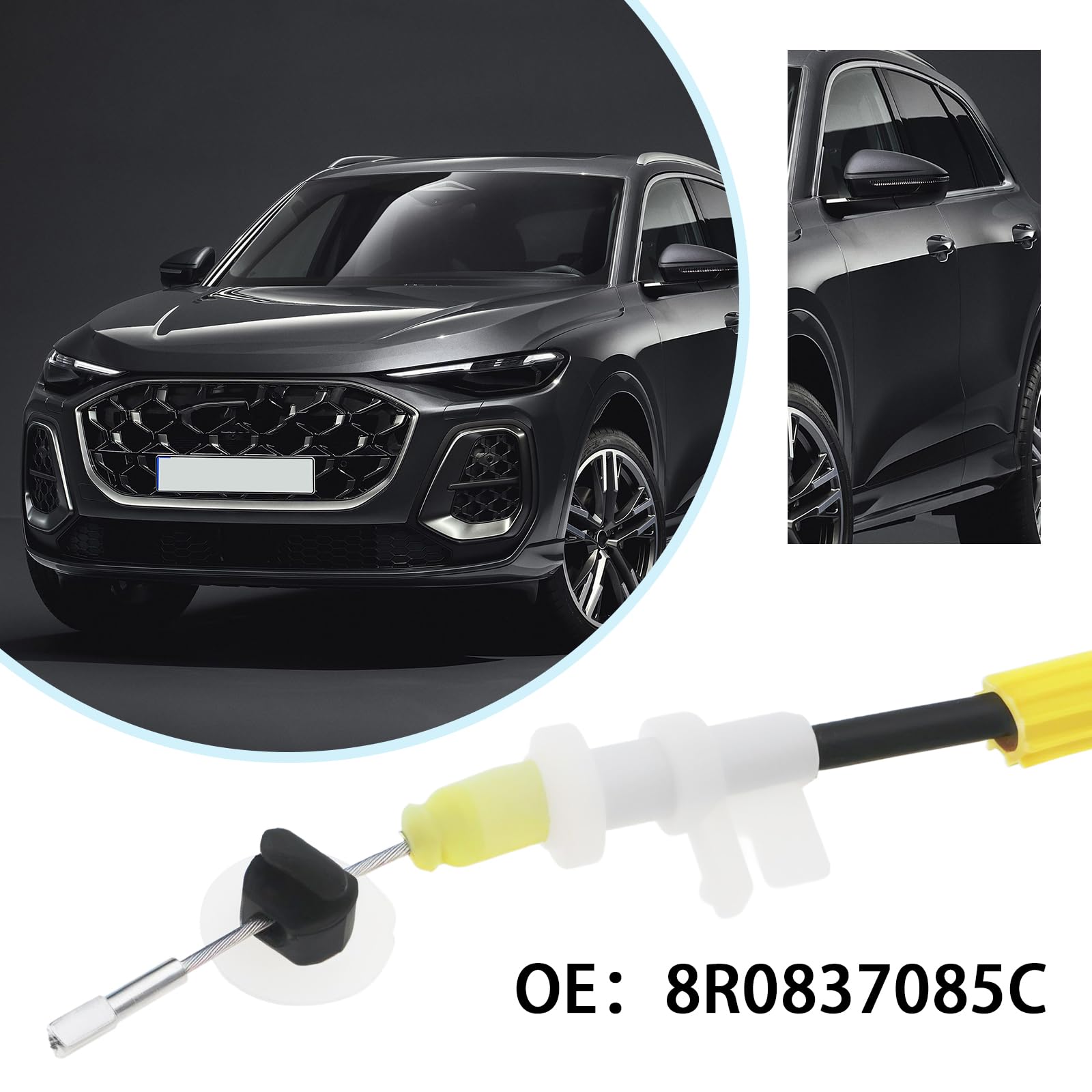 ECSiNG Cable de Liberación de Manija Exterior de Cerradura de Puerta de Automóvil Cable de Liberación de Puerta Delantera Y Trasera 8R0837085C Compatible con Audi Q5 8R 2009-2017 Cable de Tracción