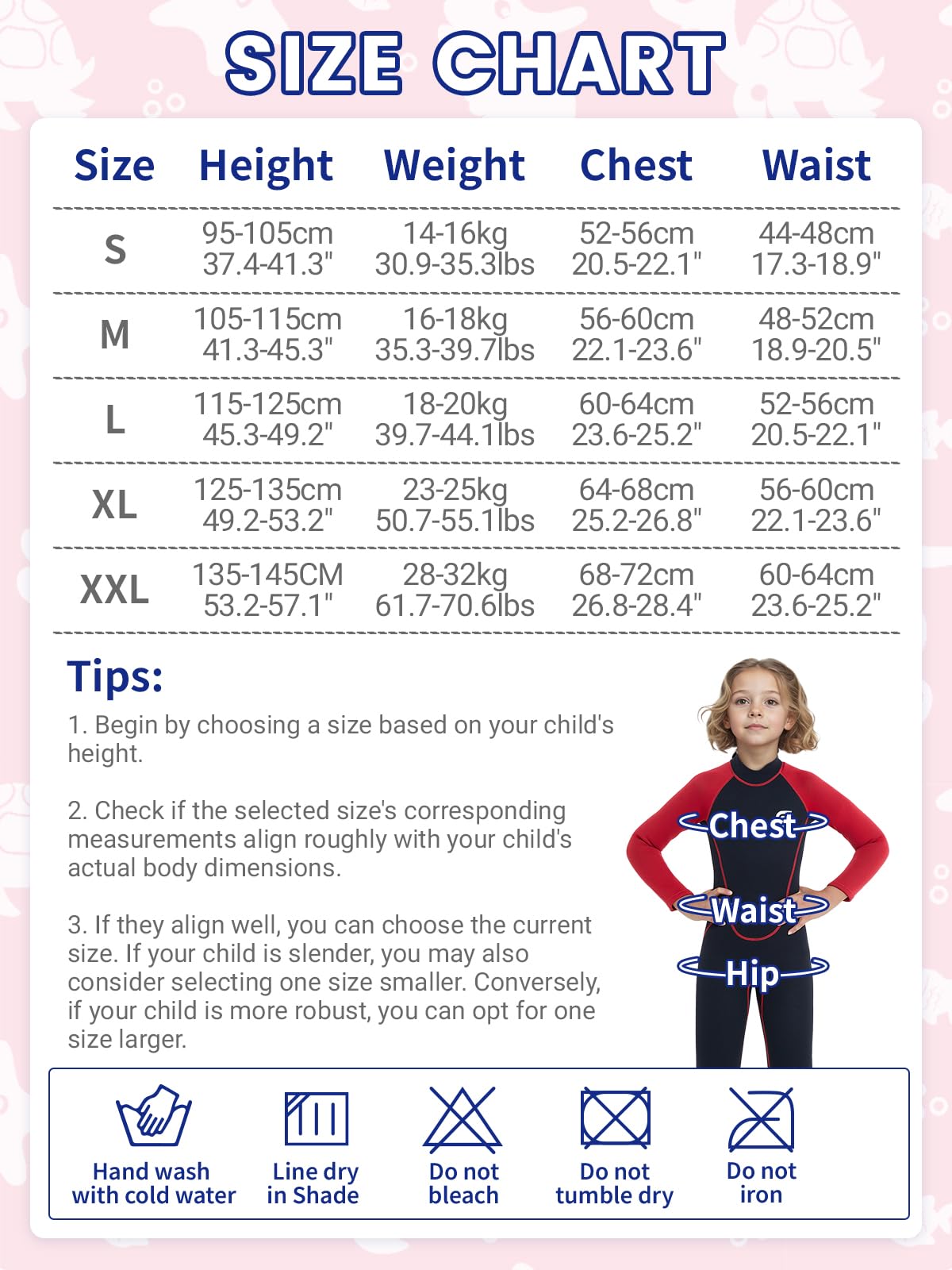 Combinaison en néoprène 2,5 mm pour enfant | Maillot de bain thermique pour la natation, la plongée, le surf, | Combinaison chaude courte et longue en néoprène pour filles et garçons |
