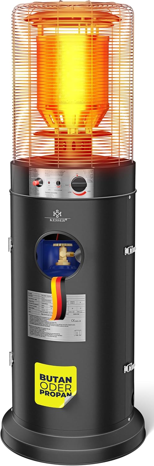 KESSER KE12 calefactor radiante de gas de 12,5 kW para terraza
