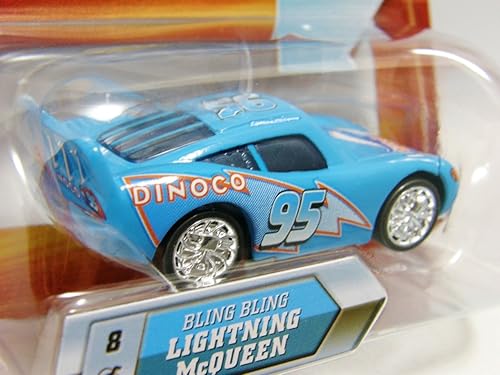 Miniatura 3 de DisneyPixar Cars 2 Movie 155 Die Cast Car con lenticular Ojos Series Bling Bling Lightning McQueen