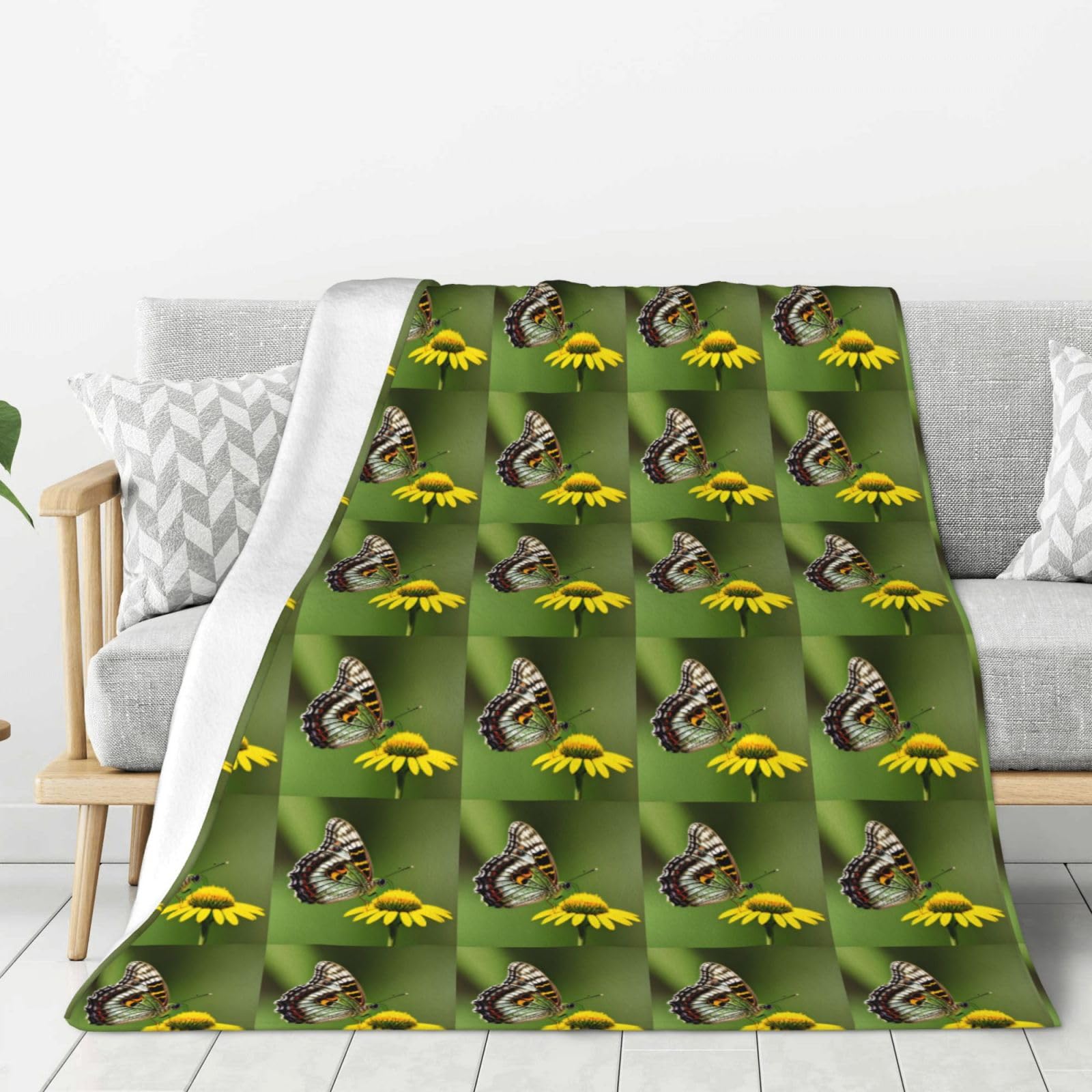 Couverture douce et chaude papillon pour un lit accueillant