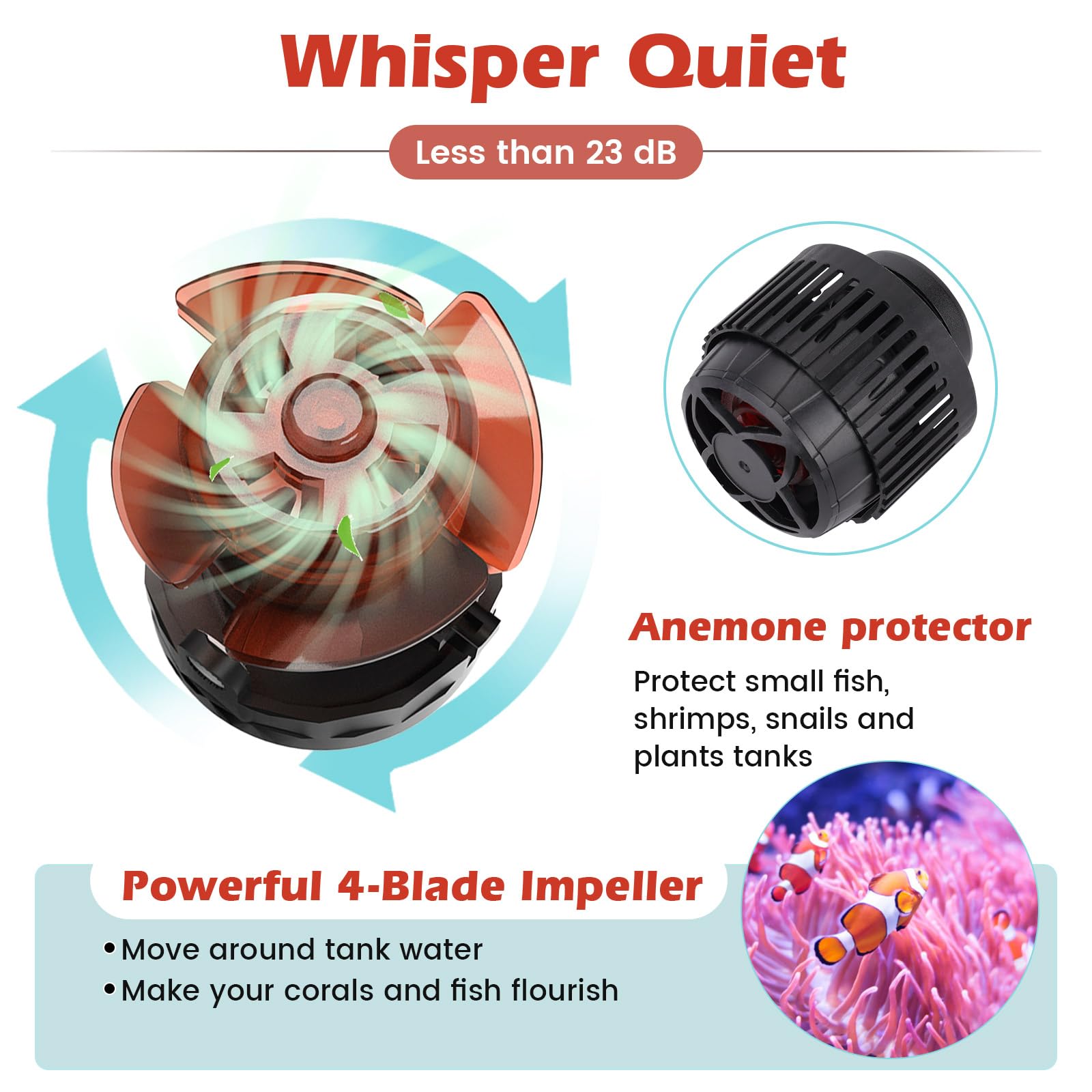 hygger 24/7 Mode Pompa di Circolazione Acquario,9000 LPH Pompa di Flusso per Acquario con Intelligente Controller, 14W Silenziosa Pompa di Movimento Aquarium Magnetica for 158-739L Tanks