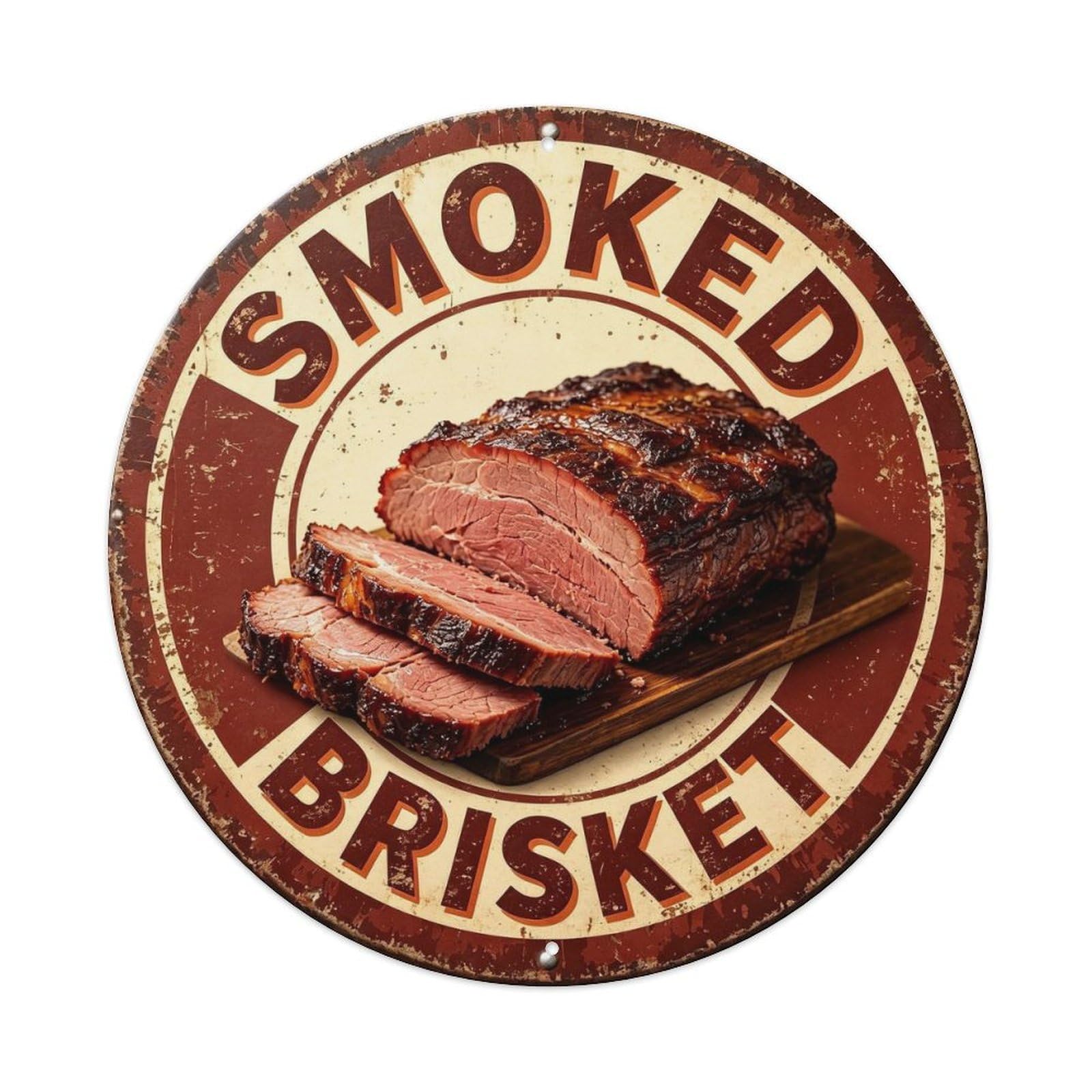Smoked Brisket Metal Tin Sign Plaque