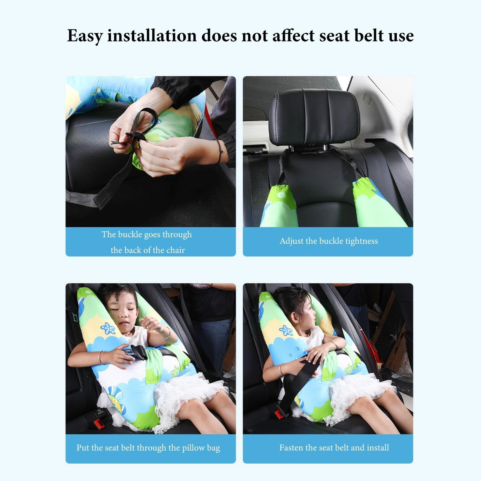 Cuscino da viaggio per auto, poggiatesta a forma di H, tessuto delicato sulla pelle, ideale per dormire in auto, comodo supporto per viaggi in famiglia su strada