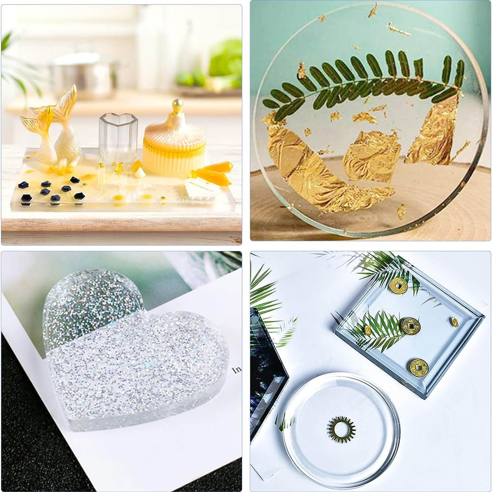 Moule Artisanal DIY En Silicone Et Résine Époxy Pour Sous-Verre, Pot De Fleur Et Cendrier