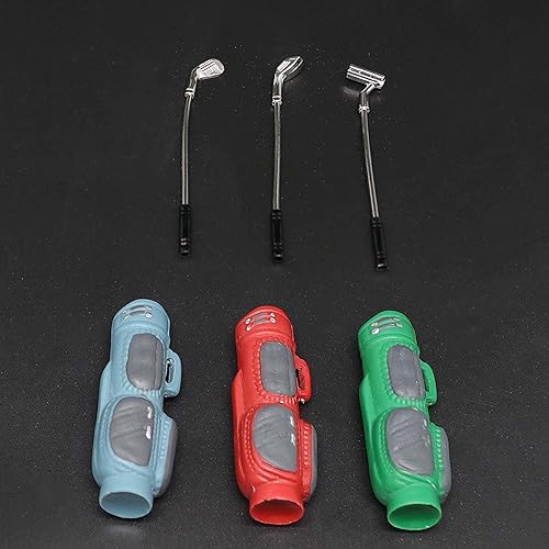 Miniatura 6 de Mini palos de golf con bolsa de golf, accesorios de decoración para casa de muñecas 16 112, 110 RC Crawler Car TRX4 Axial SCX10 D90 D110 TF2 (rojo)