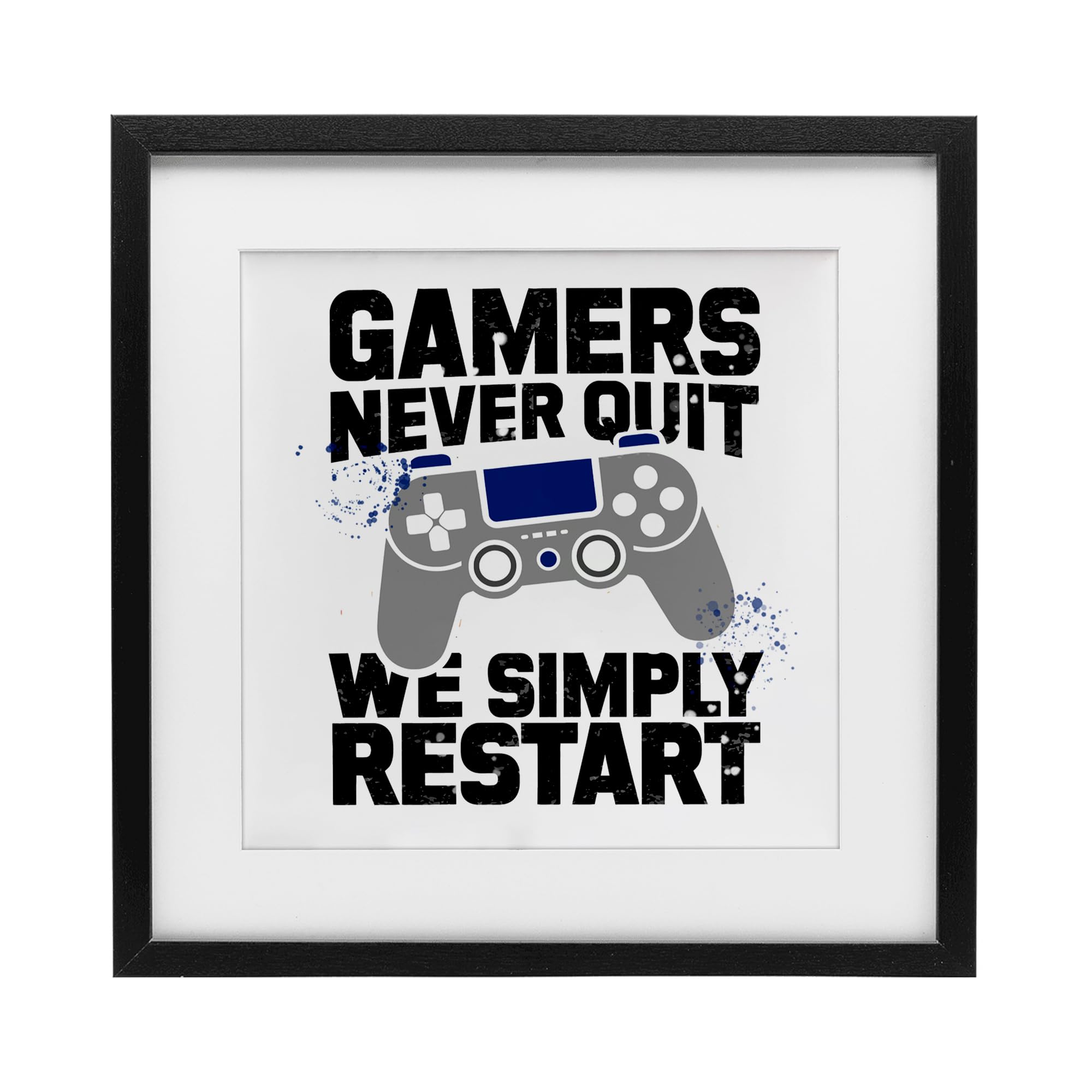 Affiche encadrée Gamer Motivation Stupell Industries cadre noir tableau 33x33 cm