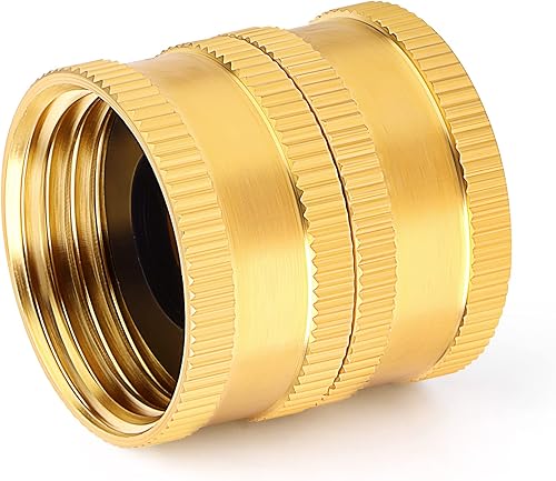Miniatura 2 de TAISHER 2 paquetes de conectores de manguera GHT hembra de latón de 34 pulgadas, adaptador de manguera giratoria doble hembra, accesorios y
