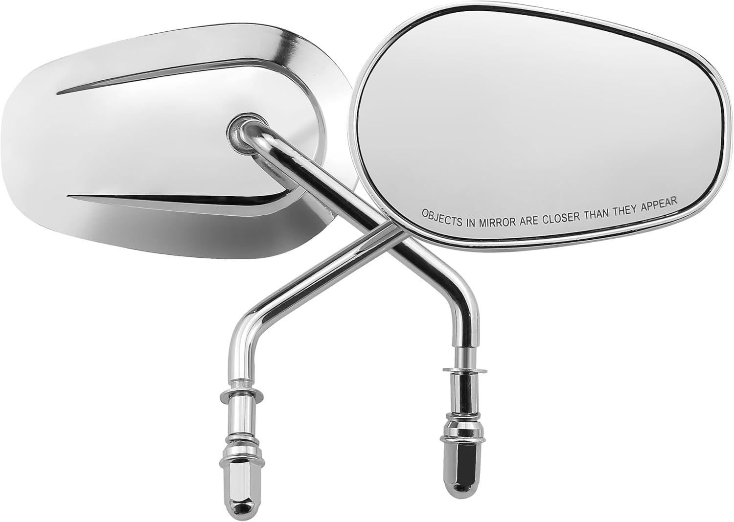 8mm Motorcycle Rearview Mirrors for Harley Davidson Dyna/Softail/Sportster 883&1200/Road Glide/Street Glide/Electra Glide Ultra/Ultra Limited/Tri Glide/CVO/VRSC 1984-2025 (Chrome)