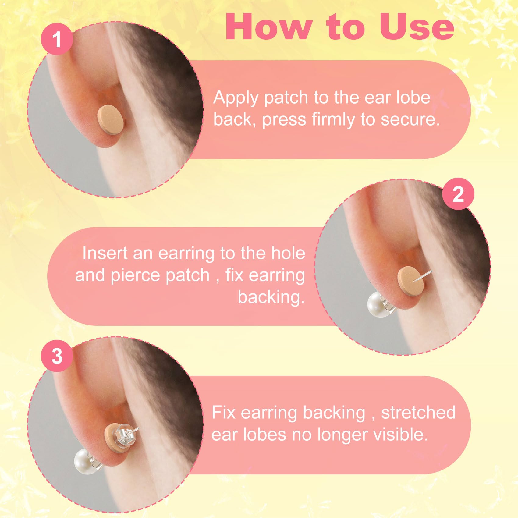 Clear Earrings For Sports 500PCS Ear Lobe Support Patches For