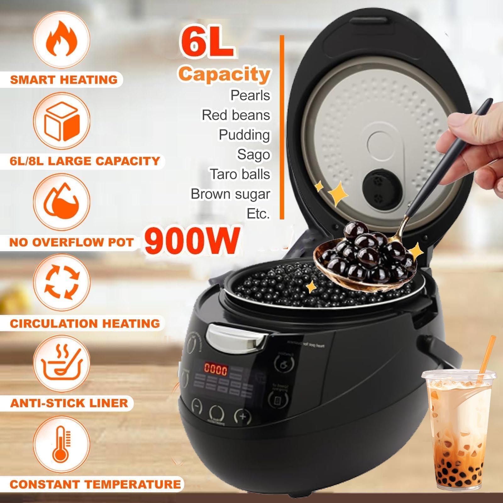 XDLYWUZIQ Cuiseur Boba Entièrement Automatique De 5 L, Pot De Perles Entièrement Automatique Commercial De 860