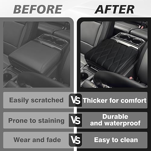 Miniatura 467 de Muslogy Funda de consola central compatible con Honda Pilot 2023 2024 2025, 2024 2025 2026 Ridgeline/Passport Accesorios para apoyabrazos, tapa