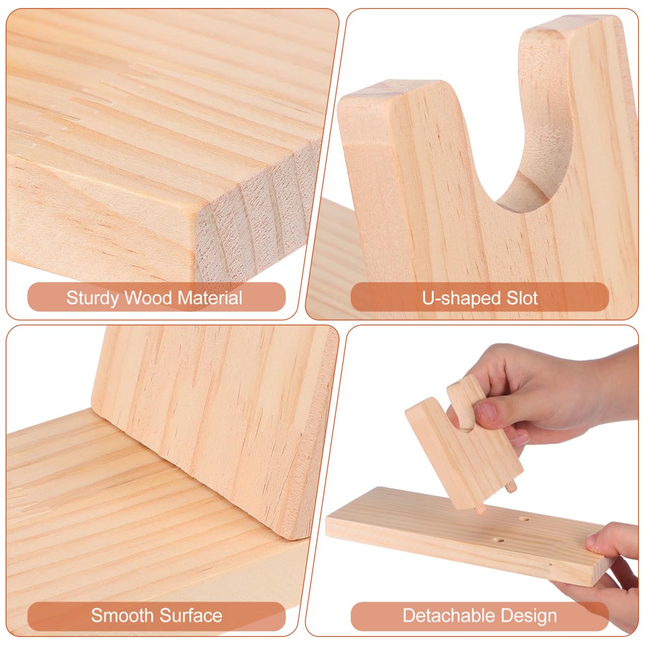 NUOBESTY Glue Gun Holder Stand Wooden Base for DIY Crafts — Amazon image 4