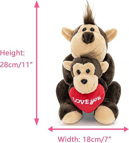 Miniatura 2 de Lazada Animales de peluche Orangután Madre y Niño Juguete de peluche Animal Baby Toys 11inches
