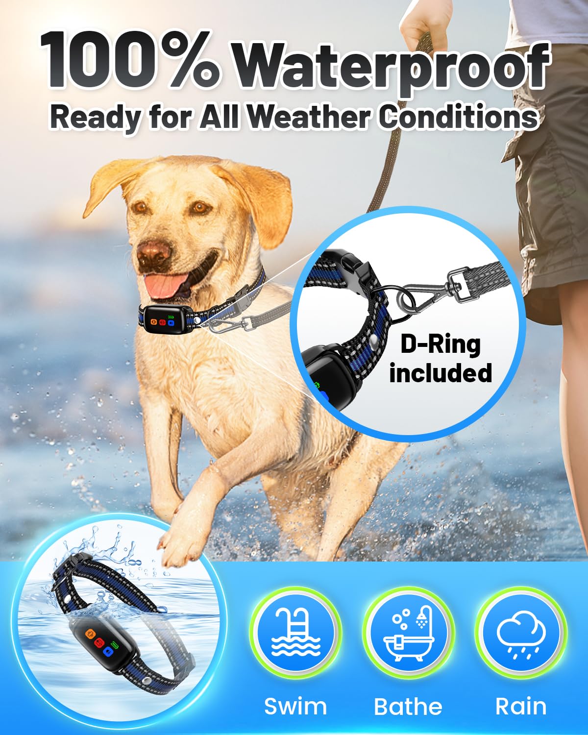 Amazon.com: No Shock Dog Training Collar Vibrating Dog Collar with Remote  3300ft, Beep and Vibration Collar for Dogs 10-120lbs, Waterproof | Safe  Lock