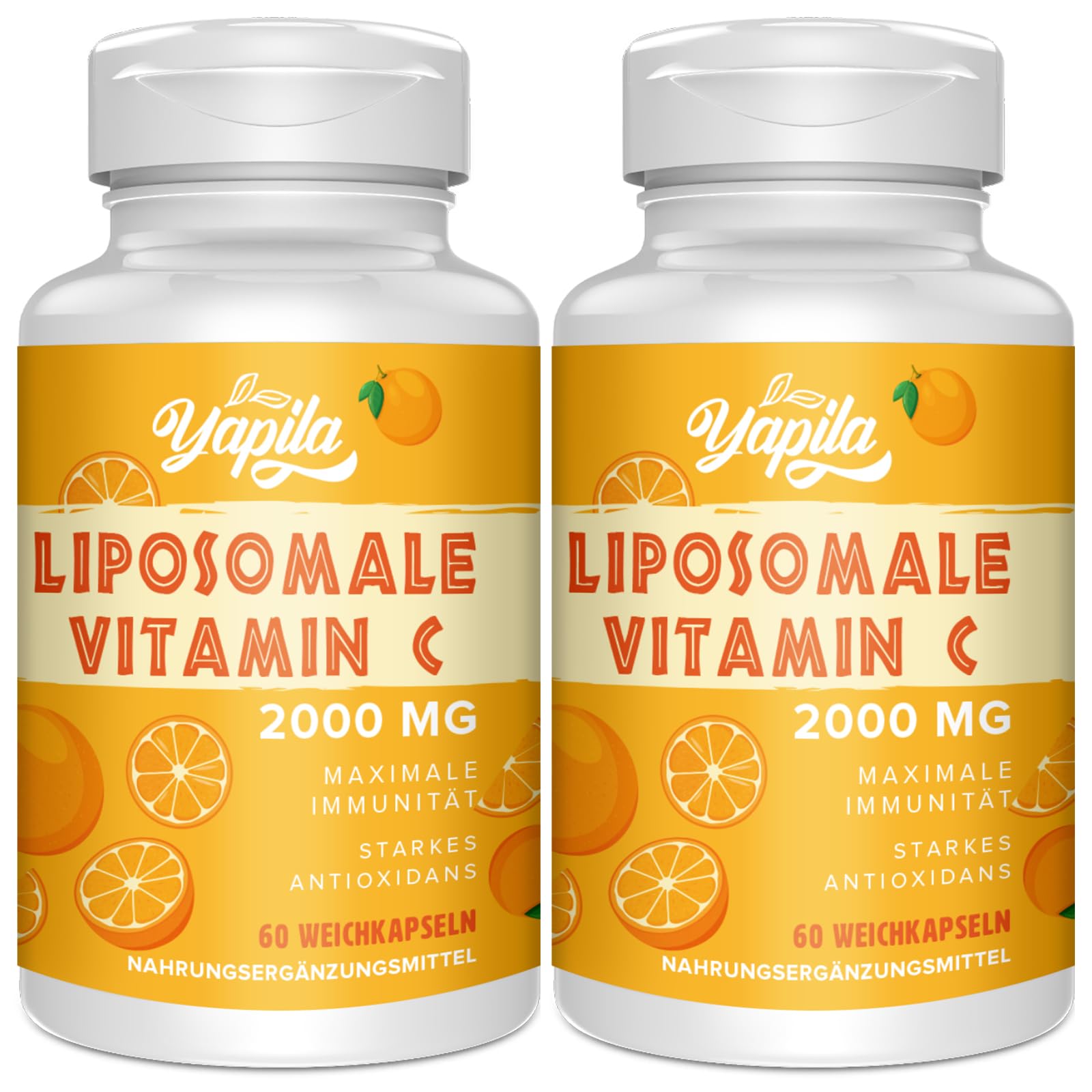 Vitamine C Liposomale 2000 Mg Gélules(2 Paquets) | Absorption Maximale, Dosage élevé en Vitamine C, Acide Ascorbique, Complément Antioxydant, Sans Soja, Non-GMO