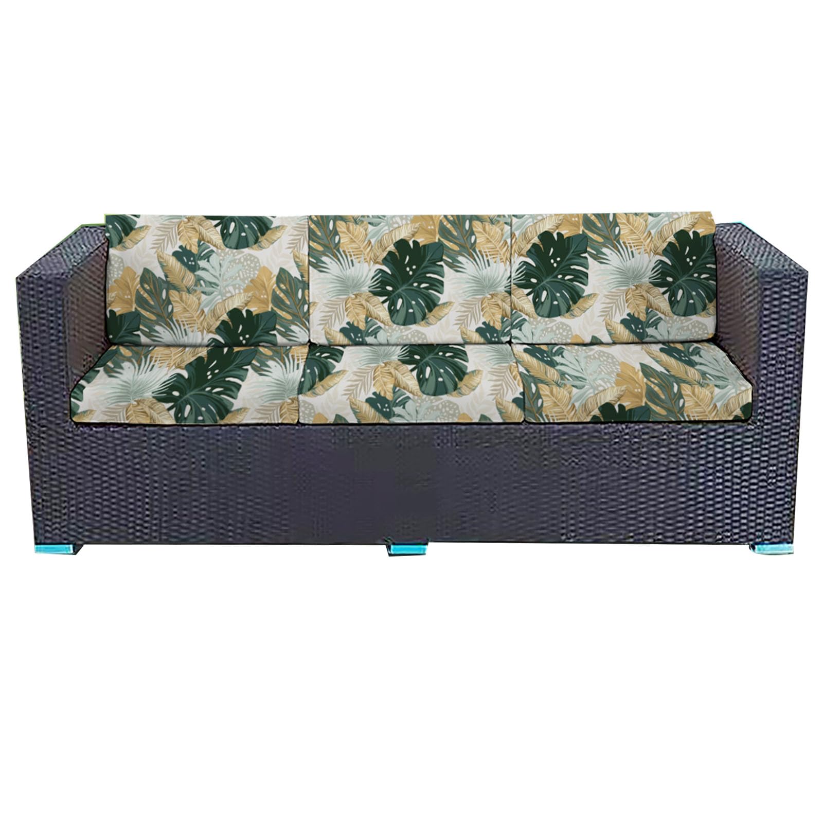 Patio Cushion Covers Stretch Outdoor Couch Cover Replacement Cushions for Outdoor Furniture Patio Furniture Covers for Pets Sofa Cover Washable 4 6 8Pcs (Cover Only)