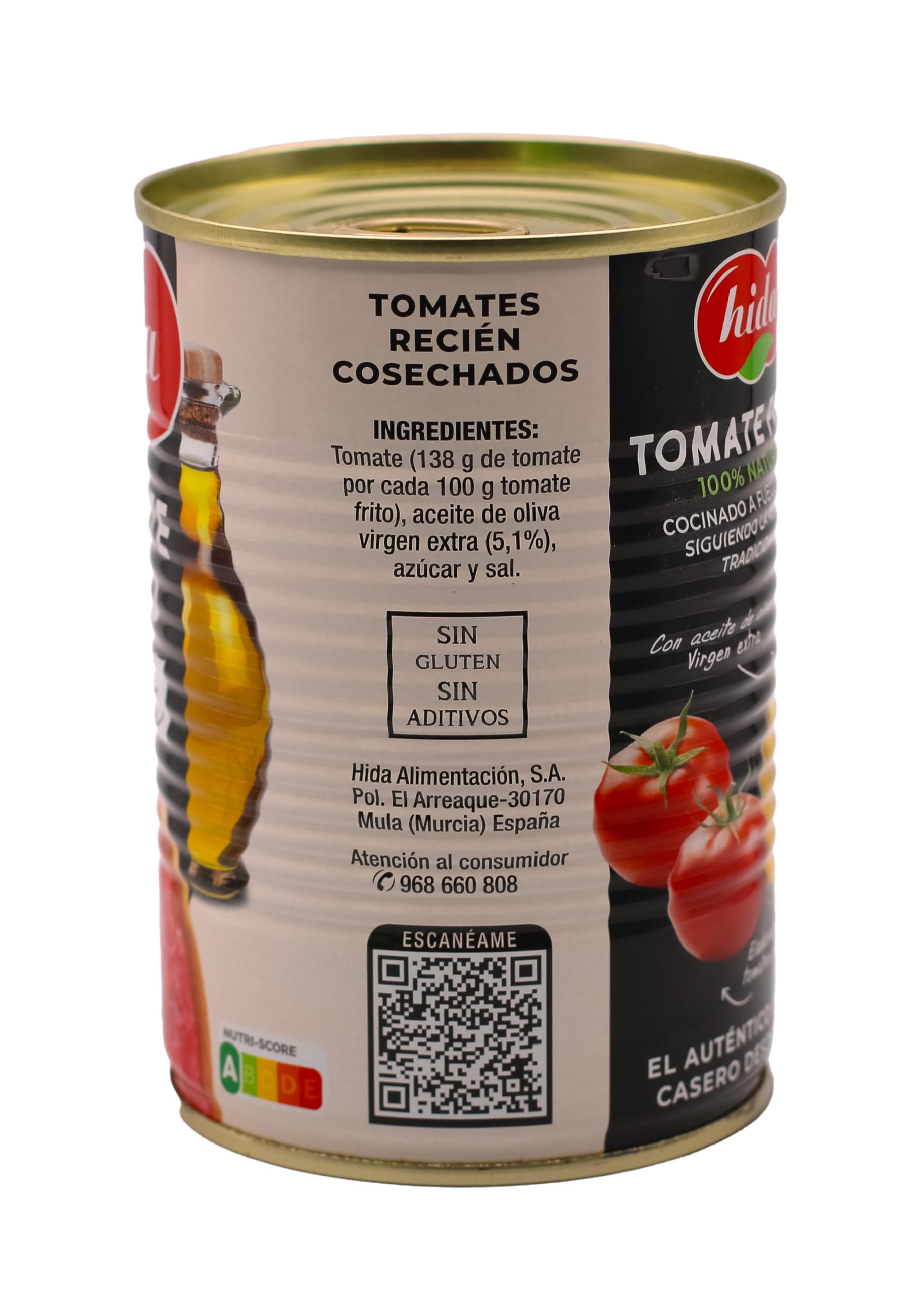Hida Tomate Frito con Aceite de Oliva Virgen Extra 400g x 6 Latas