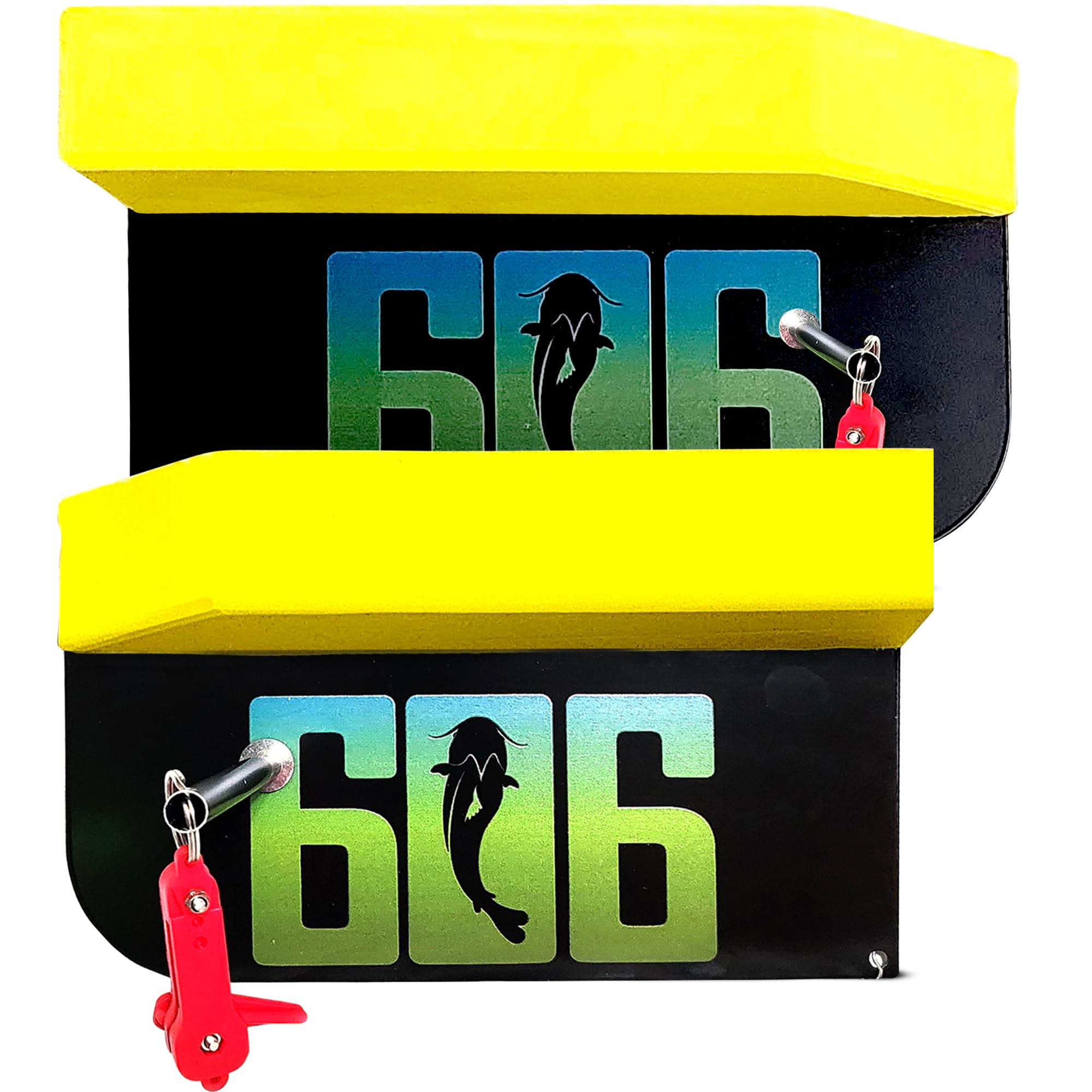 606 Sportsman Supply Heavy Duty Catfish Planer Boards - Durable Planer Boards - Suitable for Both Port/Starboard Side - Perfect for Both Boat/Bank Fisherman - Removable Rod for Easy Storage