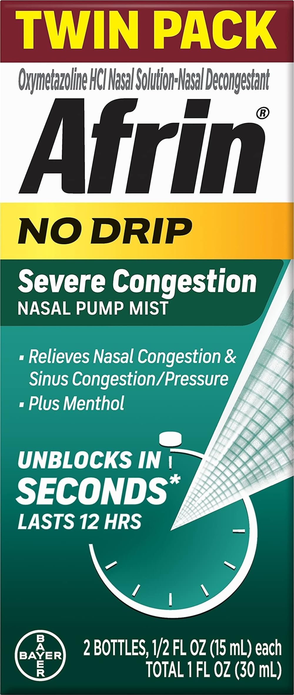 Afrin No Drip Severe Congestion Nasal Spray