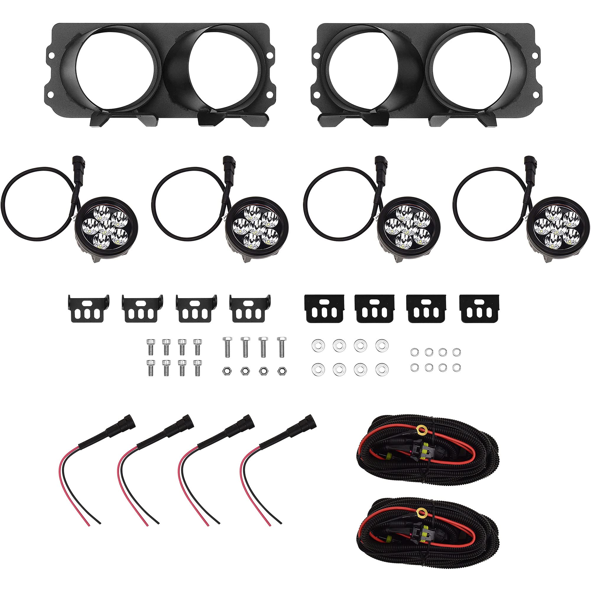 Westin 58-9905 Outlaw/Pro-Mod Bumper Light Kit Round LED Light