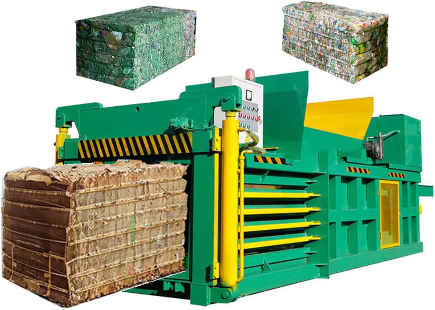 Industrial Automatic Baler with Bale Eject System High Compression for Cardboard & Plastic Waste Energy-Saving & Safe Operation in Factories and Distribution Centers