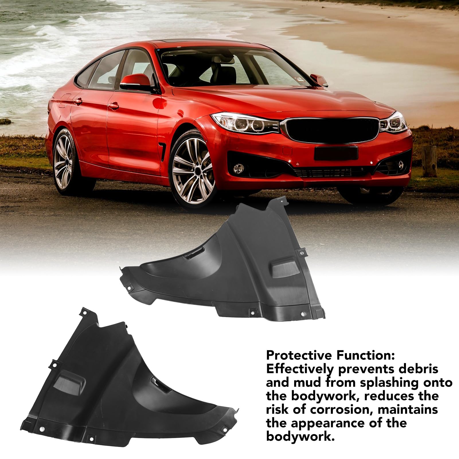 Paraspruzzi per Auto, Paraspruzzi in ABS Durevoli per Serie 3 320i 328i 330i 335i, Funzione Protettiva per Ridurre i Danni Al Veicolo, per Proprietari di Auto