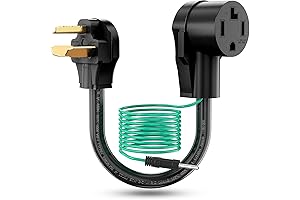 CircleCord 4 Prong to 3 Prong Dryer Adapter, 4P Newer Dryer 3P Older Home